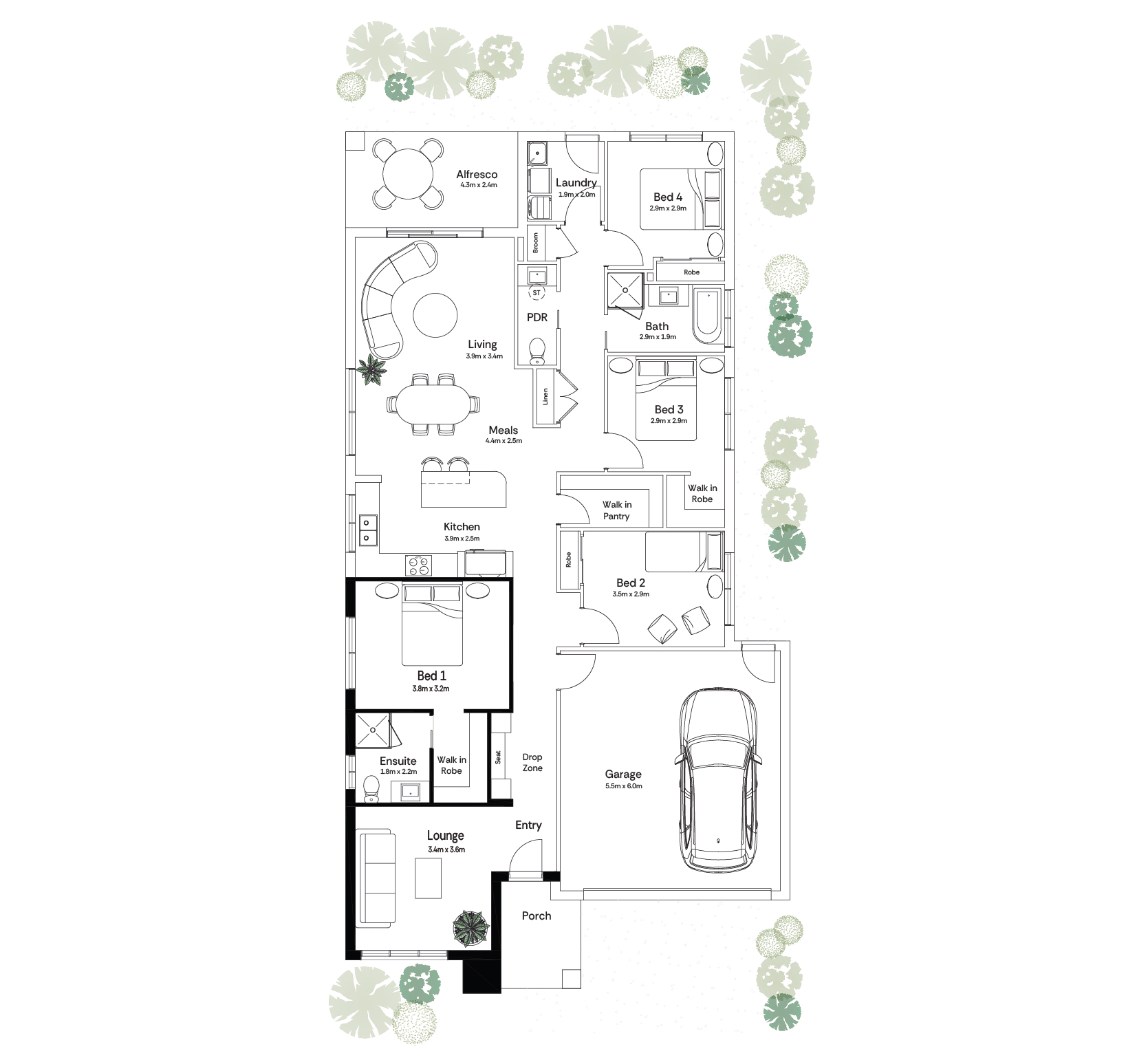 Lounge to front