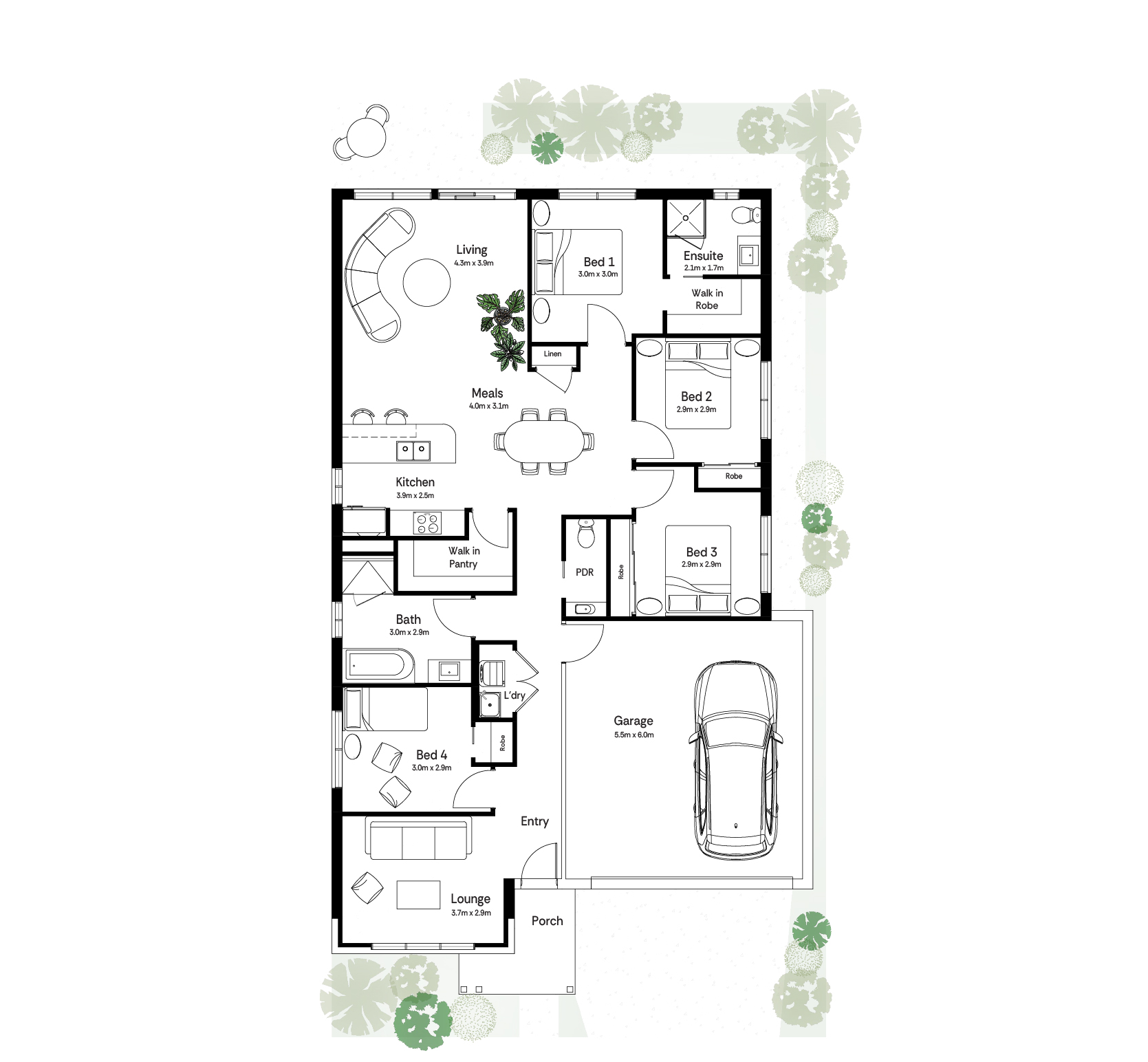 Lounge to front