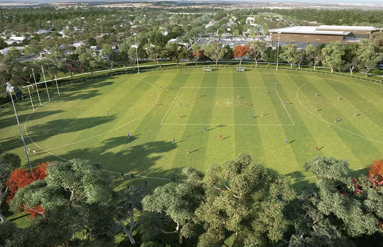football oval greenery