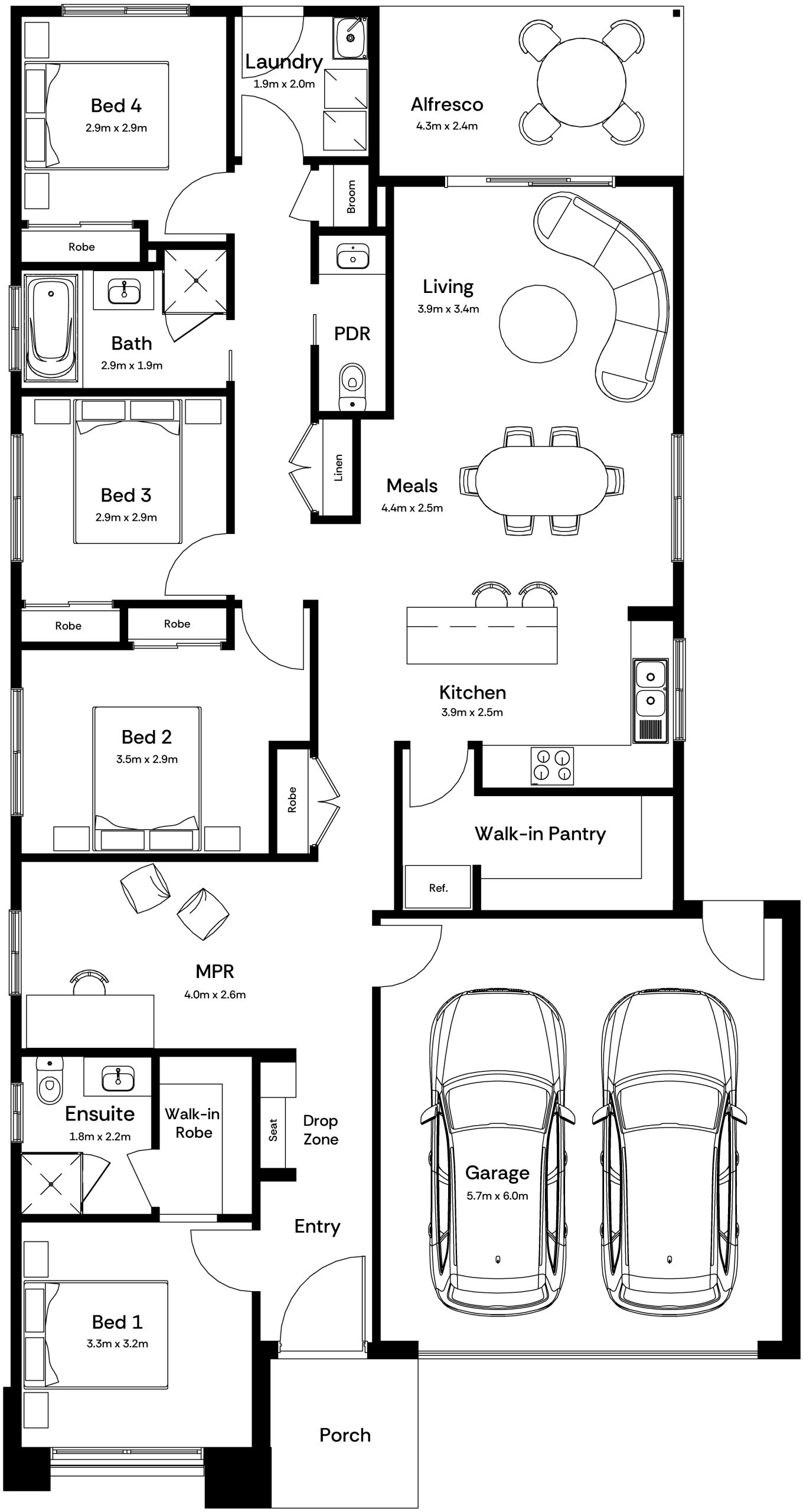 Avery 22 Base Floorplan