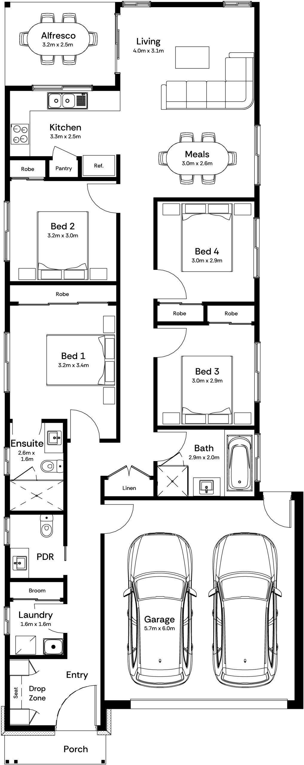 Fletcher 19 Base Floorplan